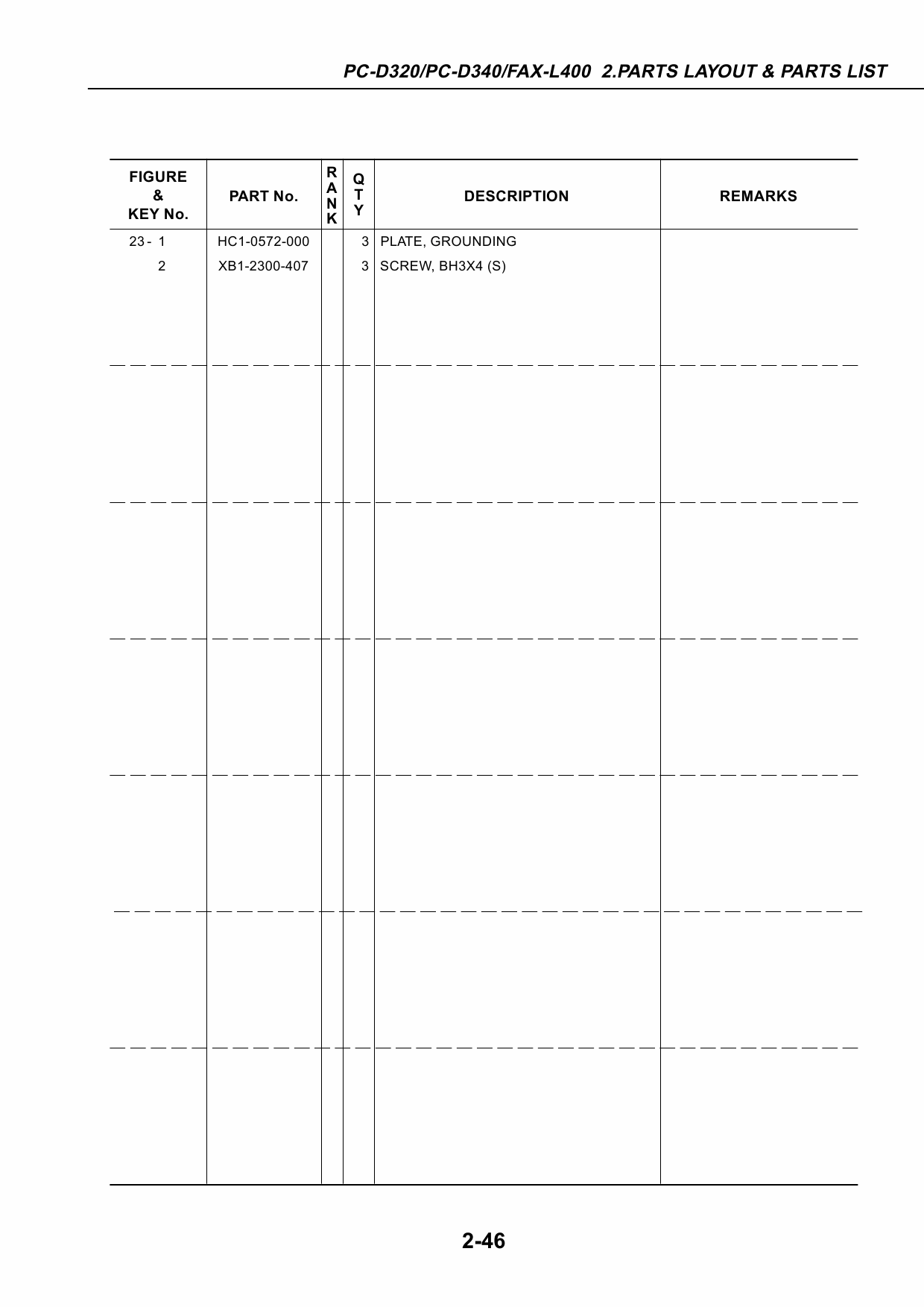 Canon FAX L400 Parts Catalog Manual-3